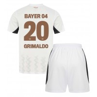 Fotballdrakt Barn Bayer Leverkusen Alejandro Grimaldo #20 Bortedraktsett 2024-25 Kortermet (+ Korte bukser)